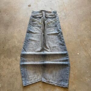 Baggy Jordan Craig Wide Leg Southpole Styl Y2K VTG Faded Denim Jeans 36x30